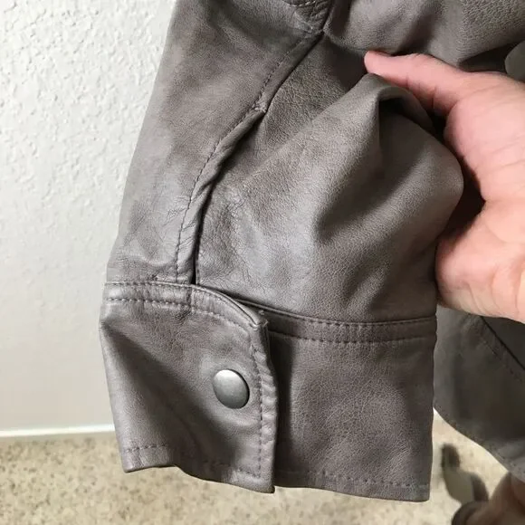 Lane Bryant faux leather fur collar moto jacket 18 - Picture 8 of 10